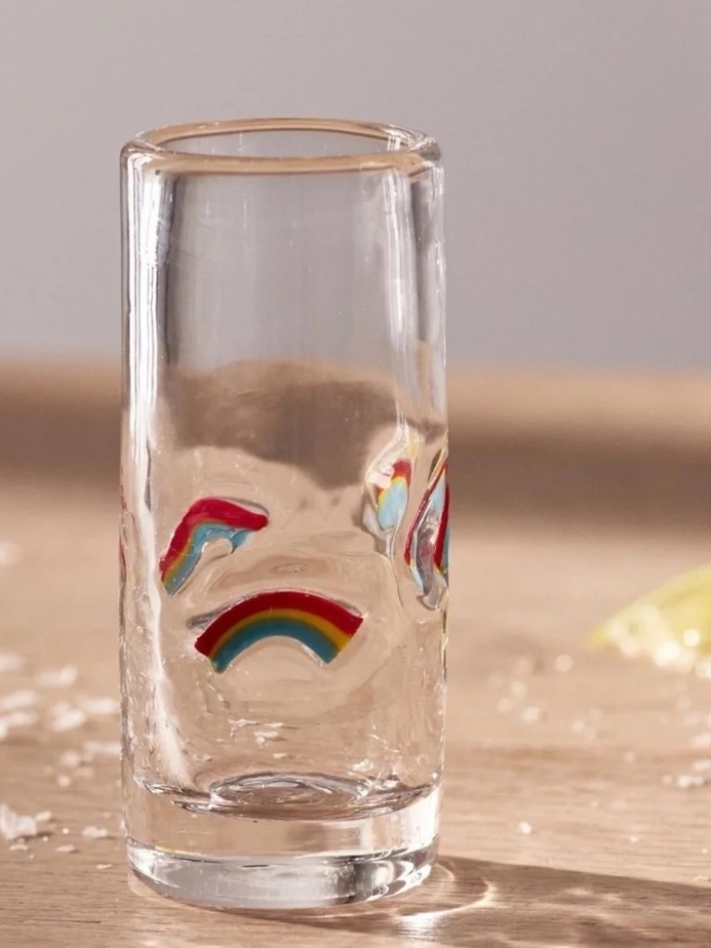 NWT Anthropologie Icon Glass Rainbow Shot Glass
